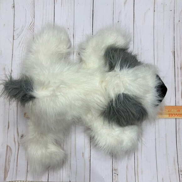 Tri Russ Woofie Sheep Puppy Dog Plush Stuffed Toy Animal White Grey - Picture 9 of 9